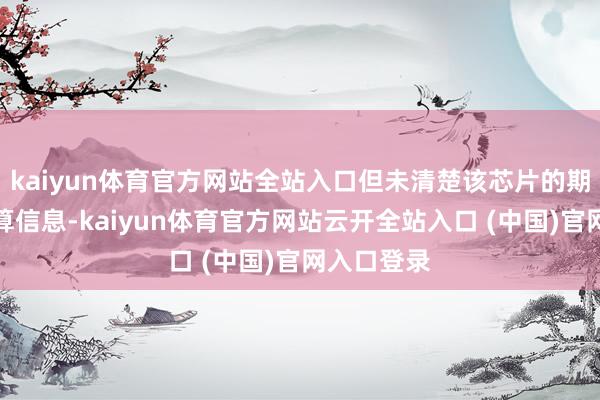 kaiyun体育官方网站全站入口但未清楚该芯片的期间揣测打算信息-kaiyun体育官方网站云开全站入口 (中国)官网入口登录