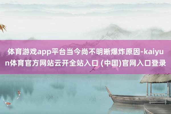体育游戏app平台当今尚不明晰爆炸原因-kaiyun体育官方网站云开全站入口 (中国)官网入口登录
