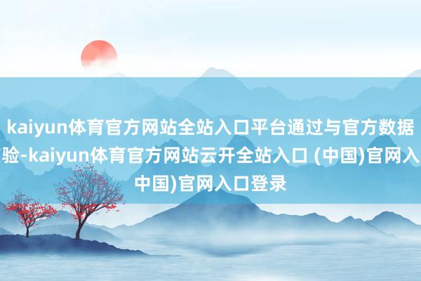kaiyun体育官方网站全站入口平台通过与官方数据交叉核验-kaiyun体育官方网站云开全站入口 (中国)官网入口登录