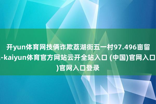 开yun体育网技俩诈欺荔湖街五一村97.496亩留用地-kaiyun体育官方网站云开全站入口 (中国)官网入口登录