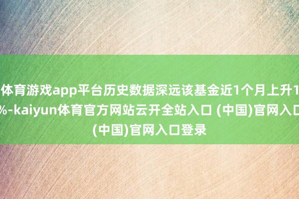 体育游戏app平台历史数据深远该基金近1个月上升13.02%-kaiyun体育官方网站云开全站入口 (中国)官网入口登录