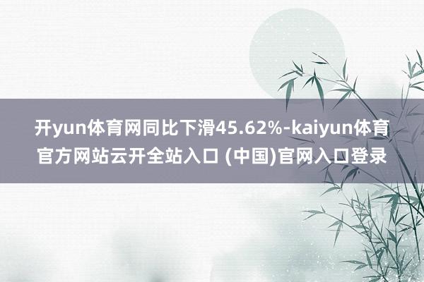 开yun体育网同比下滑45.62%-kaiyun体育官方网站云开全站入口 (中国)官网入口登录