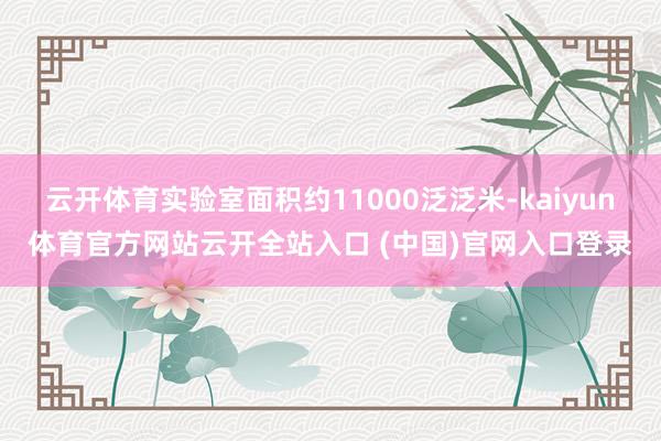 云开体育实验室面积约11000泛泛米-kaiyun体育官方网站云开全站入口 (中国)官网入口登录