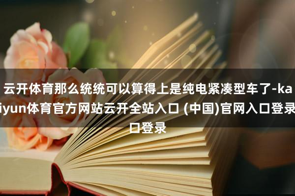 云开体育那么统统可以算得上是纯电紧凑型车了-kaiyun体育官方网站云开全站入口 (中国)官网入口登录