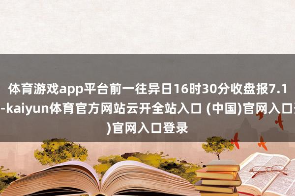 体育游戏app平台前一往异日16时30分收盘报7.1622-kaiyun体育官方网站云开全站入口 (中国)官网入口登录