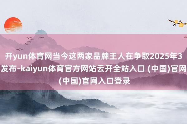 开yun体育网当今这两家品牌王人在争取2025年3月份进行发布-kaiyun体育官方网站云开全站入口 (中国)官网入口登录