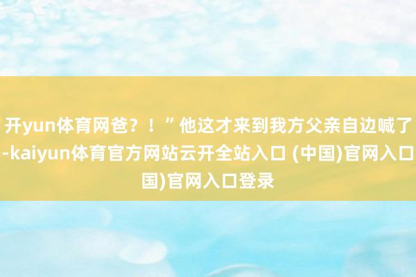 开yun体育网爸?!”他这才来到我方父亲自边喊了两句-kaiyun体育官方网站云开全站入口 (中国)官网入口登录