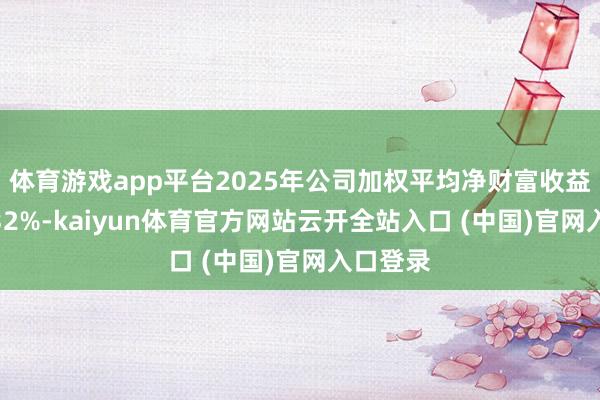 体育游戏app平台2025年公司加权平均净财富收益率为2.32%-kaiyun体育官方网站云开全站入口 (中国)官网入口登录