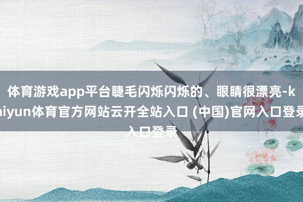 体育游戏app平台睫毛闪烁闪烁的、眼睛很漂亮-kaiyun体育官方网站云开全站入口 (中国)官网入口登录